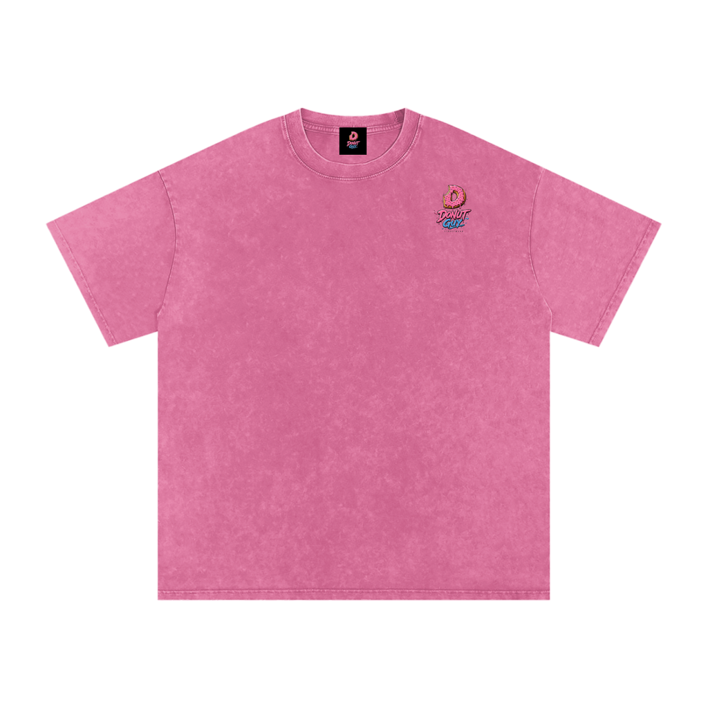 Donut Guy Snow Washed Oversized Cotton T-Shirt